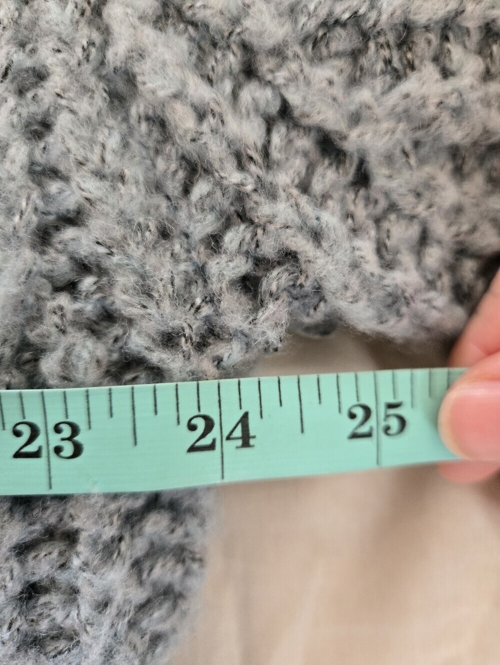Gentle Fawn (136$) | Light Blue Chunky Knit Crewneck Sweater, Size L - Picture 6 of 8